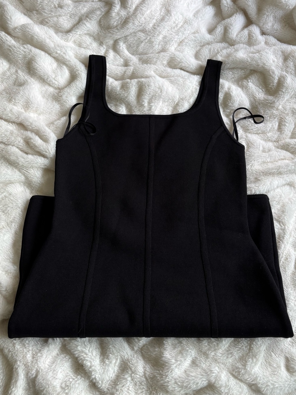Babaton Black Square-Neck Mini Dress - Picture 3 of 6